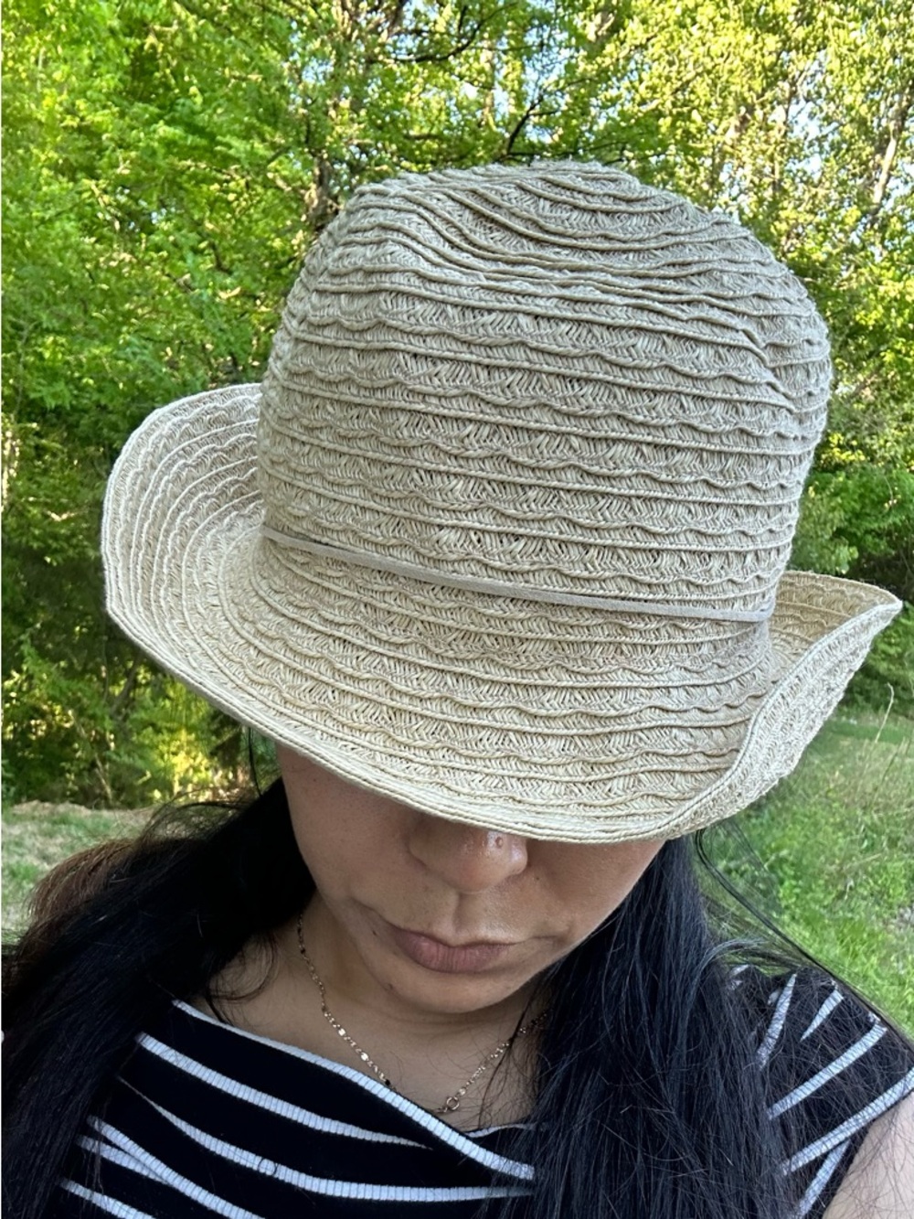 Kohl's Beige Woven Straw Fedora Hat